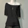 04-15.jpg Stylish Striped Gothic Off-Shoulder T-Shirt