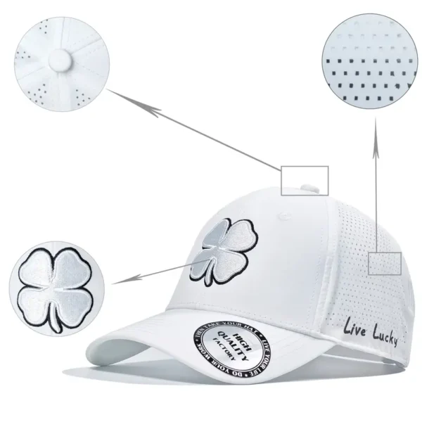 2050291b-8e2c-4f7f-9681-b6e6621a457d.webp Modern Lucky Life Four-Leaf Clover Baseball Hat