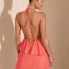 Elegant Chiffon Halter Mini Dress