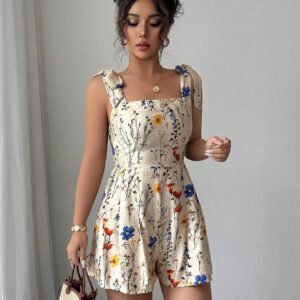 7e0afa72533846aa89cac04be97f7f68-goods.jpeg Printed Bow-Waist Holiday Jumpsuit