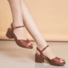 Classic ’s Brown Chunky Heel Sandals